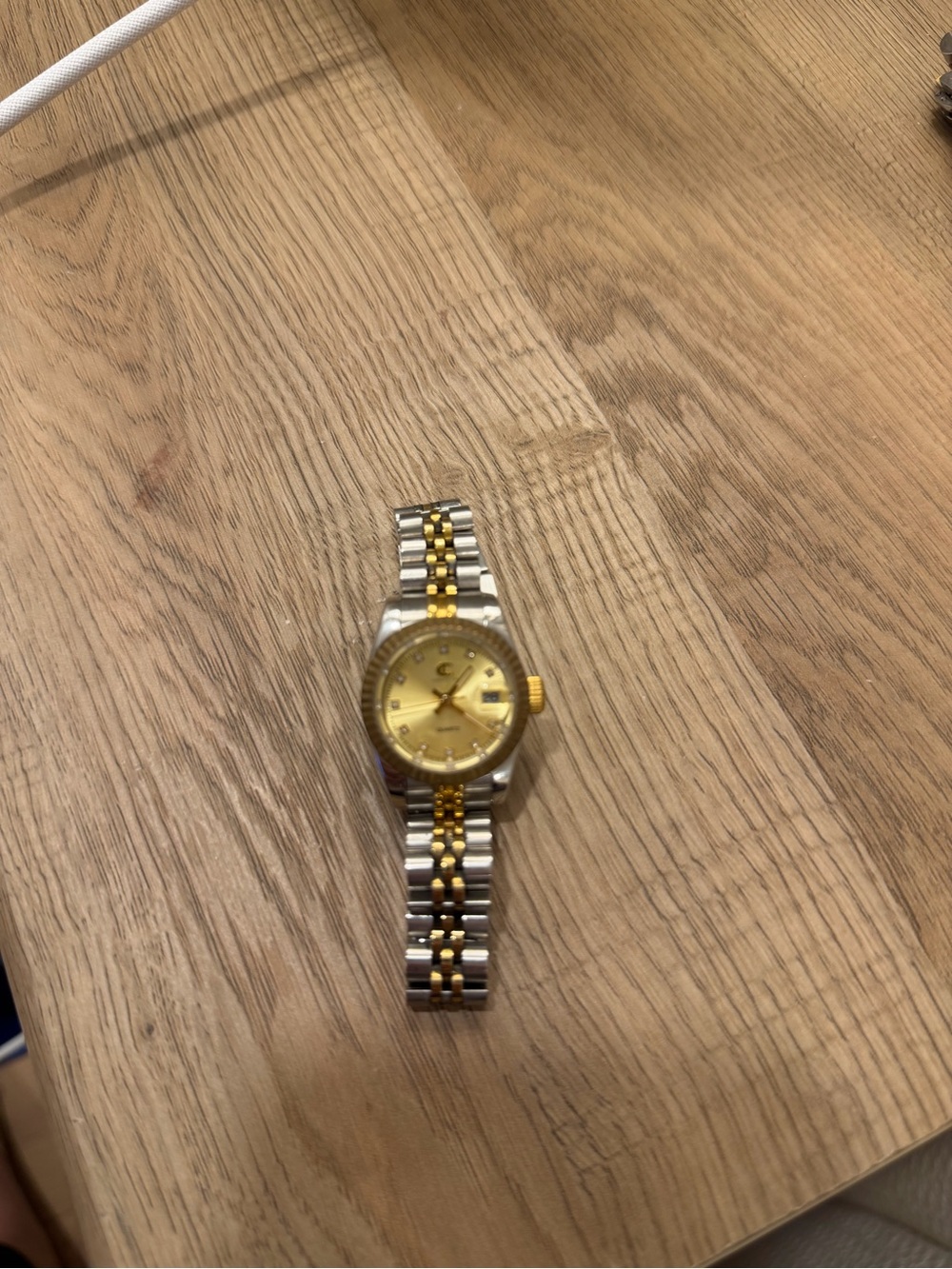 Two-Tone Gold and Silver Women's Watch